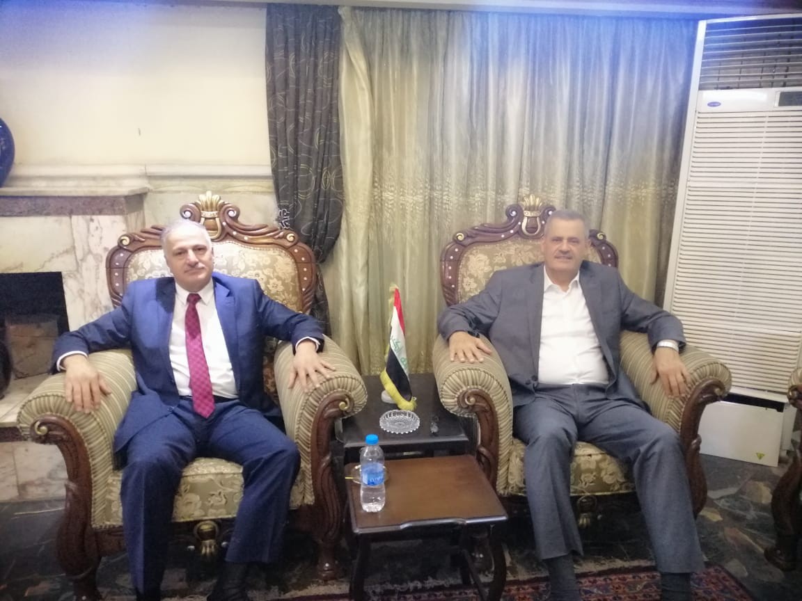 مستشار فخامة الرئيس العراقي برهم صالح الاستاذ شيروان الوائلي يستقبل السفير عماد طارق الجنابي رئيس المجلس العربي الافريقي للتكامل والتنمية